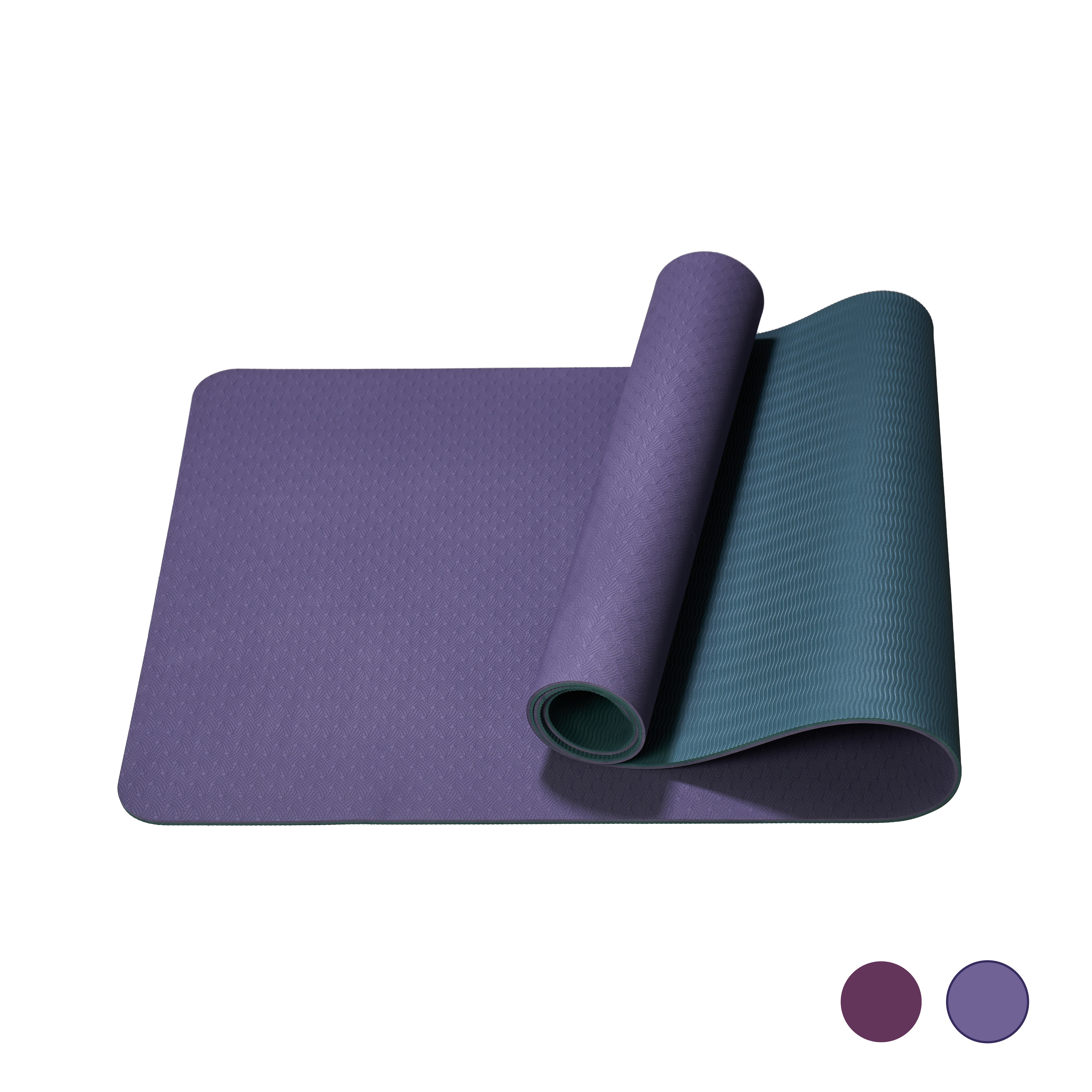 Yoga Mat, Exercise Yoga Mat With Non-Slip Design, Professional TPE Exericise Mat, 72" X 24" Multi-Purpose Workout Mat For Women, Pilates Fitness And Floor Exercises_voghion.com